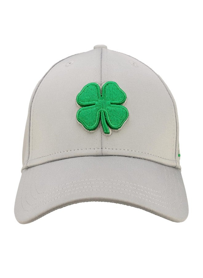 Black Clover Standard Premium 134 Hat, Silver Hat/3D Kelly Green Clover - Image 1
